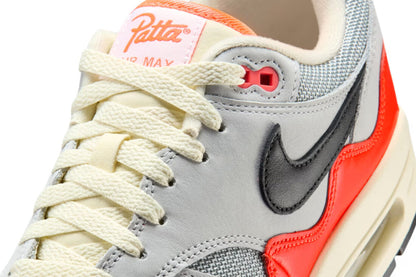 Nike Air Max 1 Patta Waves Hyper Crimson Pure Platinum (With Bracelet)