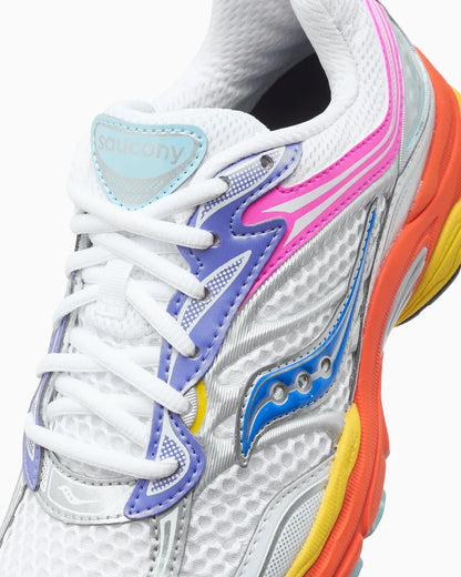 Saucony ProGrid Omni 9 White Multi Pink Orange Yellow