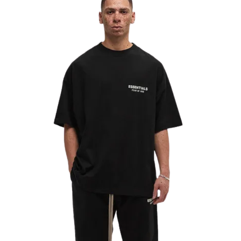 Fear Of God Fear of God Essentials Jersey Crewneck T-Shirt Black - 125HO244360F